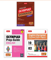 International English Olympiad (IEO) Workbook, Prep-Guide and Previous Years Papers (PYQs) with Mock Test Paper for Class 3 (Set of 3 Books) by MTG Learning